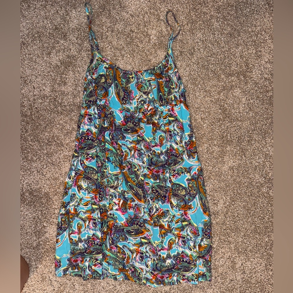 wild fable Light Blue Paisley Print Slip Dress, XXS